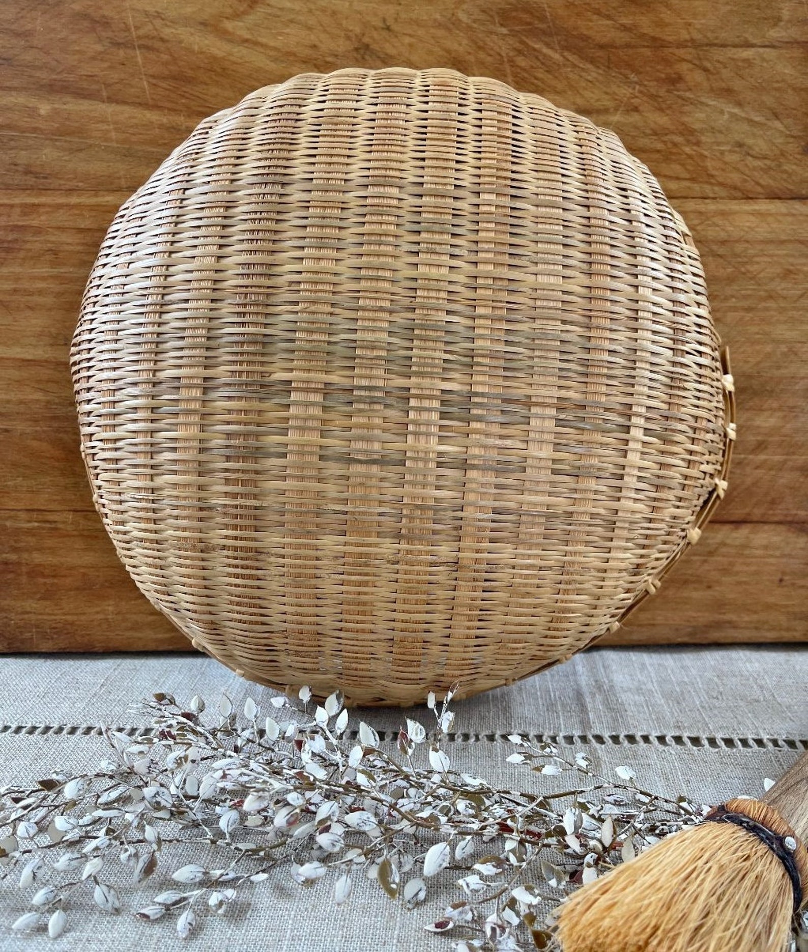 Winnowing Basket Bowl Basket Basket Decor Vintage Winnowing Etsy