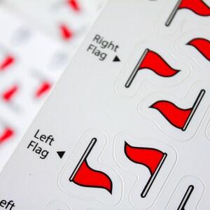 Red Flag Map Stickers for Maps, Charts, Projects, and More - Durable ...