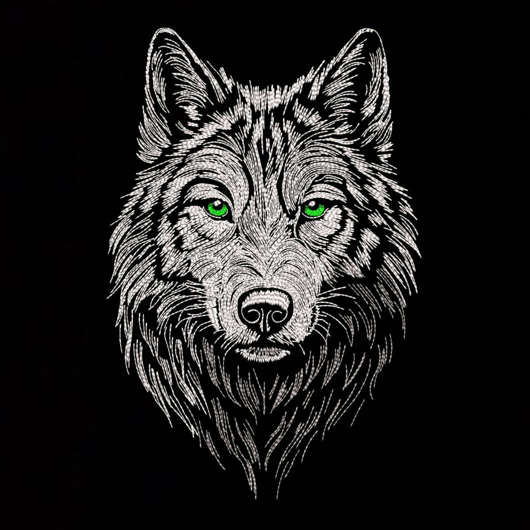 White Wolves Design White Wolf Embroidery Design | Machine Embroidery Pattern | Digital ...