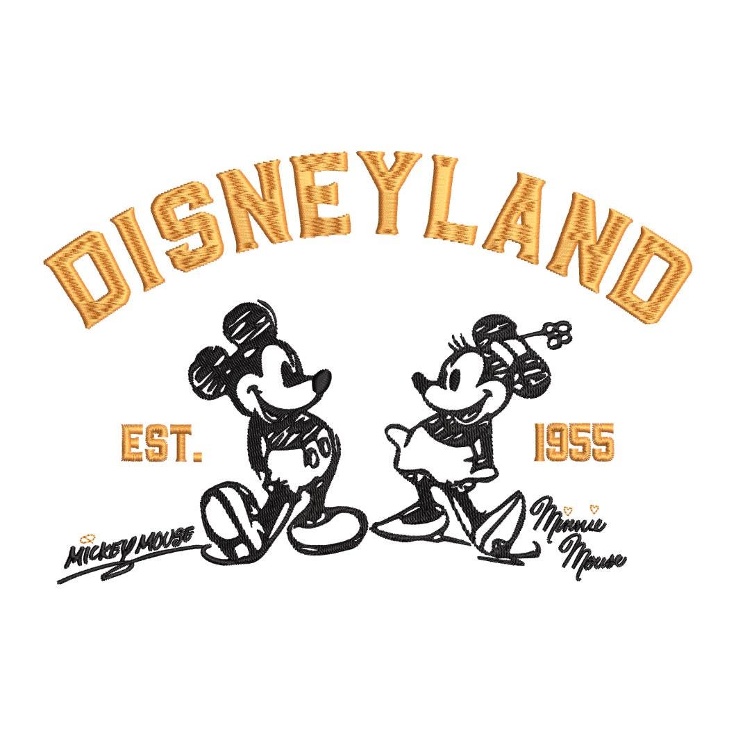 Minnie Embroidery Design, Mouse , Mickey Pattern, Est 1955, 5 sizes,  Kids Instant Download