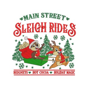 Patrón de bordado para niños de Main Street Sleigh Riders (descarga instantánea)