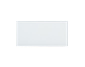 Peel & Stick White Glass Subway Tile - 3" x 6" - Home Decor and Art Supply - carton of 64 pieces / 8 sq ft