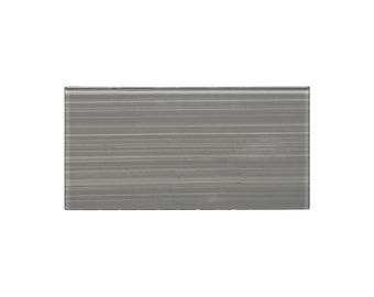 Peel & Stick Hand Painted Dark Gray Glass Subway Tile - 3" x 6" - Home Decor and Art Supply - carton of 64 pieces / 8 sq ft