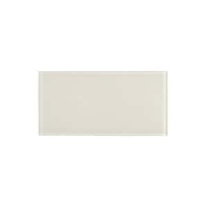 Peel & Stick Ivory Glass Subway Tile - 3" x 6" - Home Decor and Art Supply - carton of 64 pieces / 8 sq ft