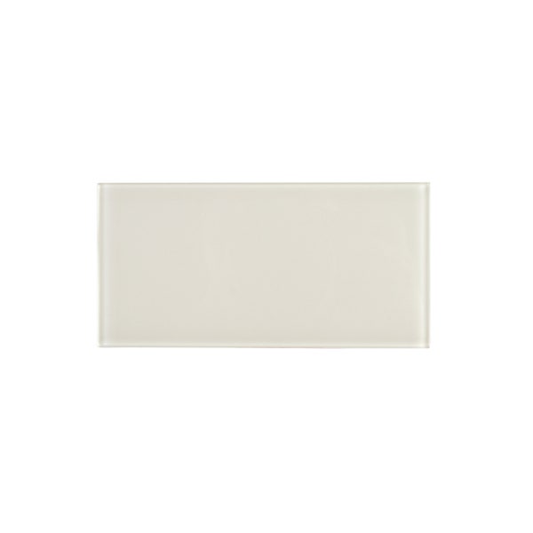 Peel & Stick Ivory Glass Subway Tile - 3" x 6" - Home Decor and Art Supply - carton of 64 pieces / 8 sq ft