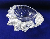Crystal Conch Shell Trinket Dish Signed ART Vannes France