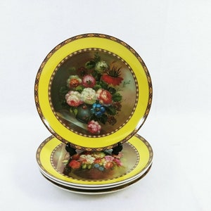 Decorative Plates Veronica Collection Formalites 2 Rose 1 Tulipe 1 Pivoine 8&quot;