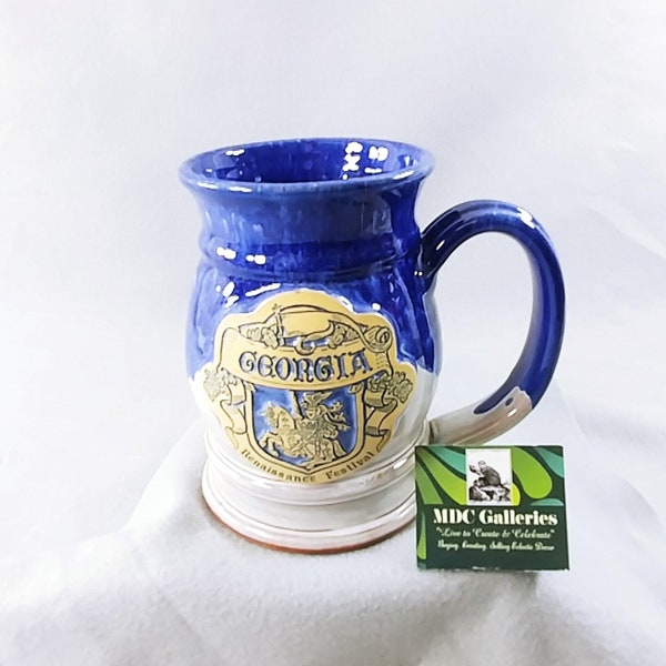 Beer Stein Renaissance Festival Georgia Blue and Grey