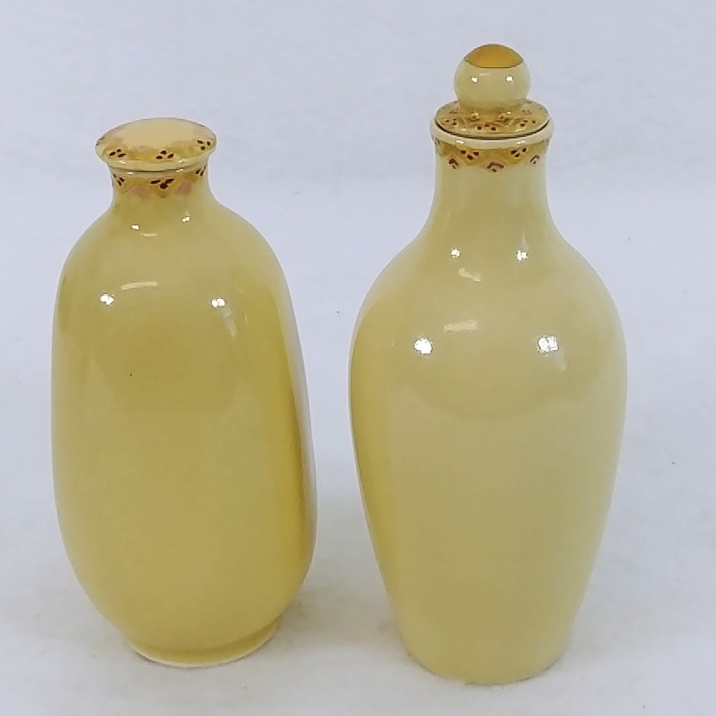 Jars Vases Lids 2 Different Shapes Florals Gold Gilding Hand Etsy