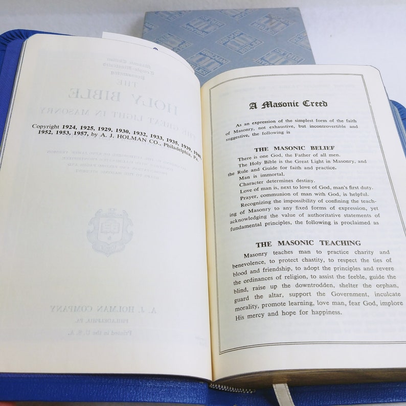 Freimaurerei Freimaurer Bibel In Original Box A J Holman Etsy