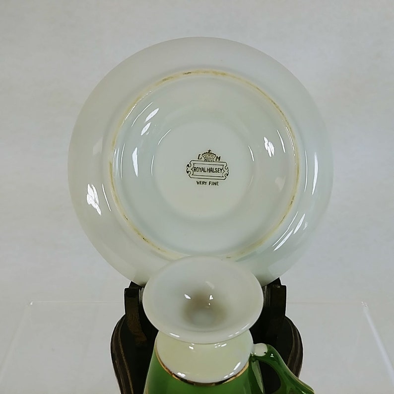 Tea Cup Saucer Demitasse Wood Display Stand LM Royal Halsey Etsy