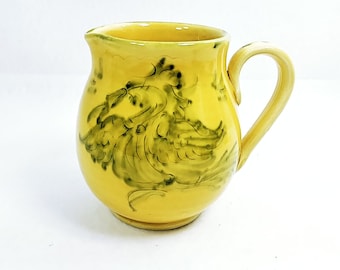 Pitcher Creamer Juice Abstract Bird Design Ceramiche Virginia Made in Italy 6"