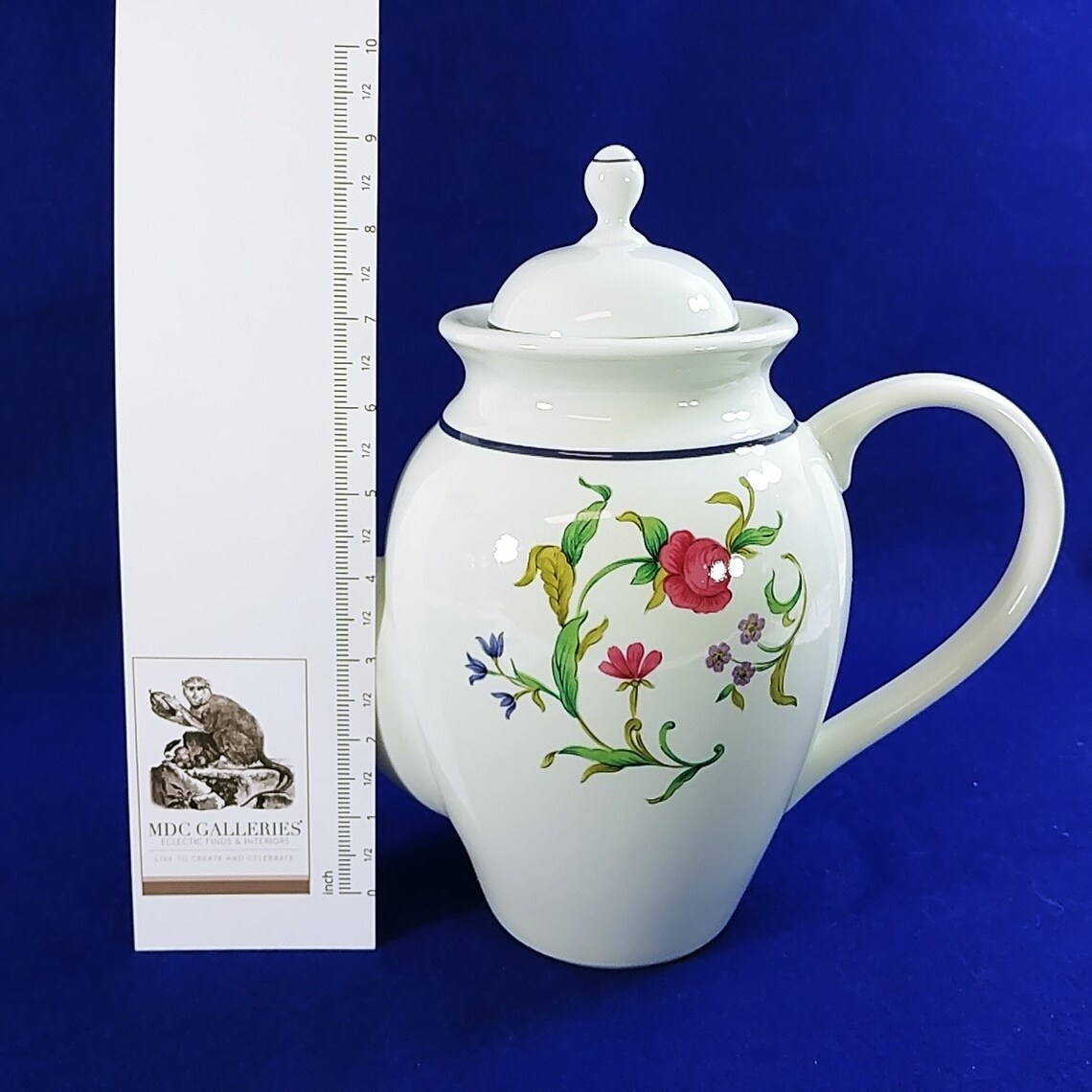 Lenox Coffee Pot With Lid Rose Garden Casual Images by Lenox Etsy