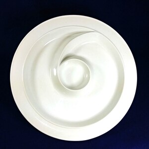 Serving Platter Chip Veggie Fruit and Dip Pier 1 Imports Ceramic White 13 image 2