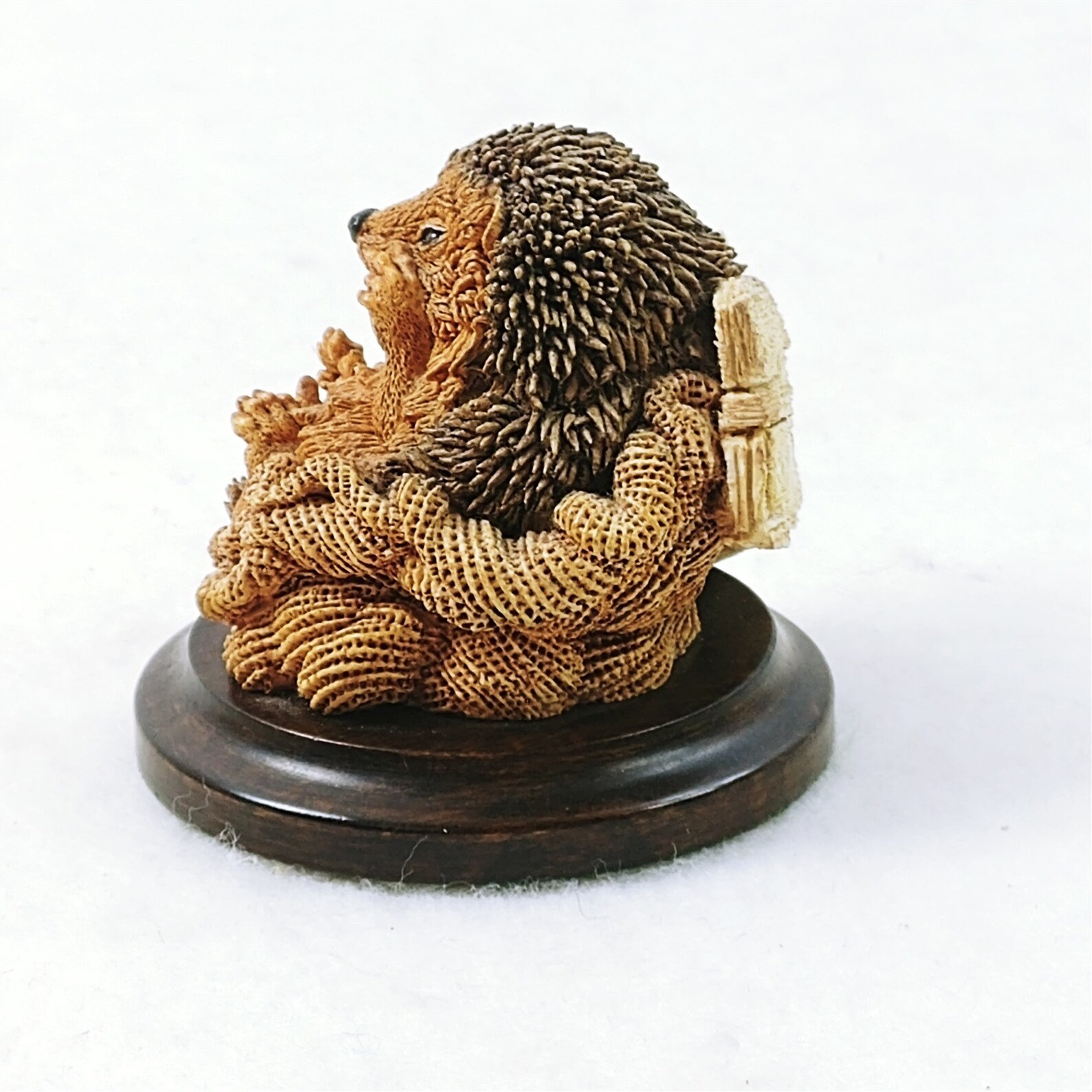 Hedgehog Figurine Country Artists England Handmade Wood Resin Etsy