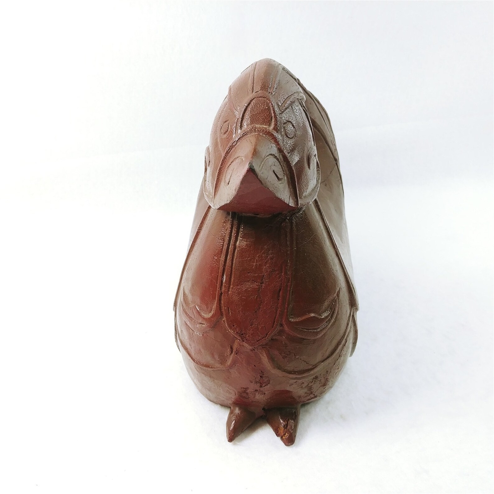 Asian Duck in Armor Design Hand Carved Wood 12 Long Etsy