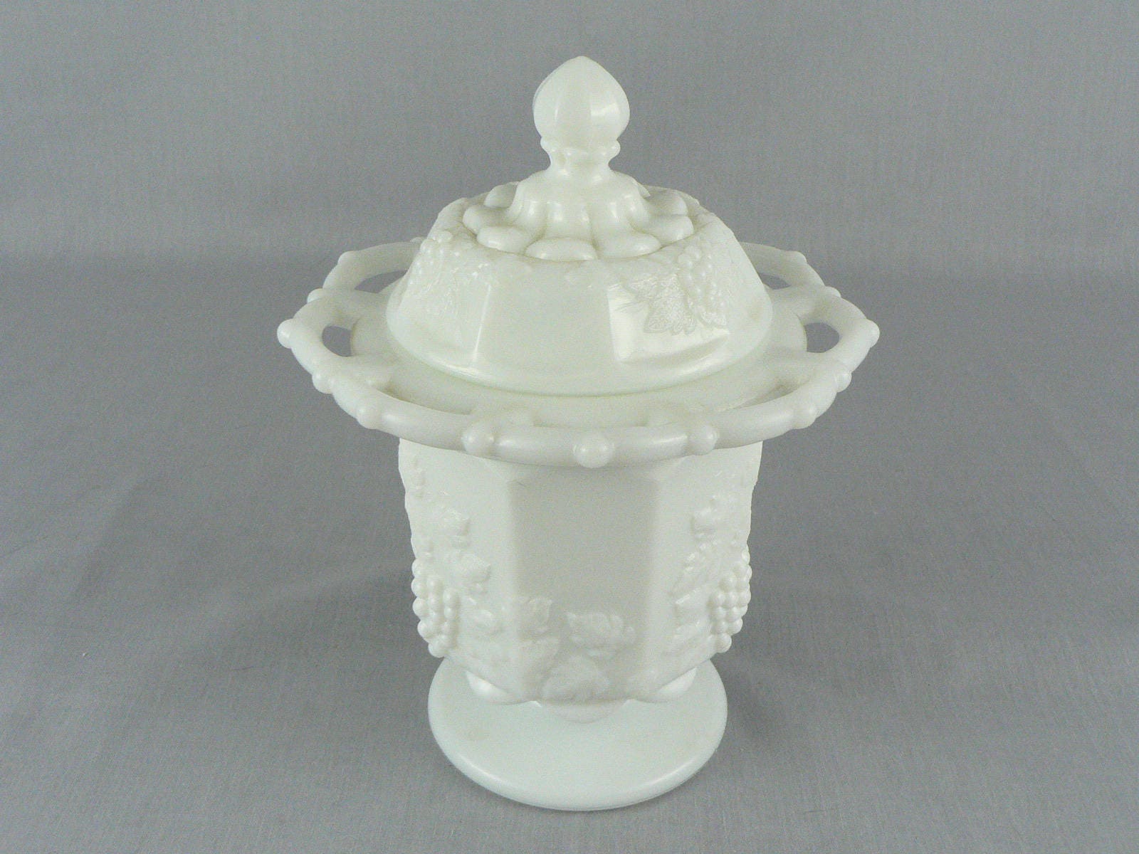 Westmoreland Candy Dish Compote With Lid Stamped With the Etsy
