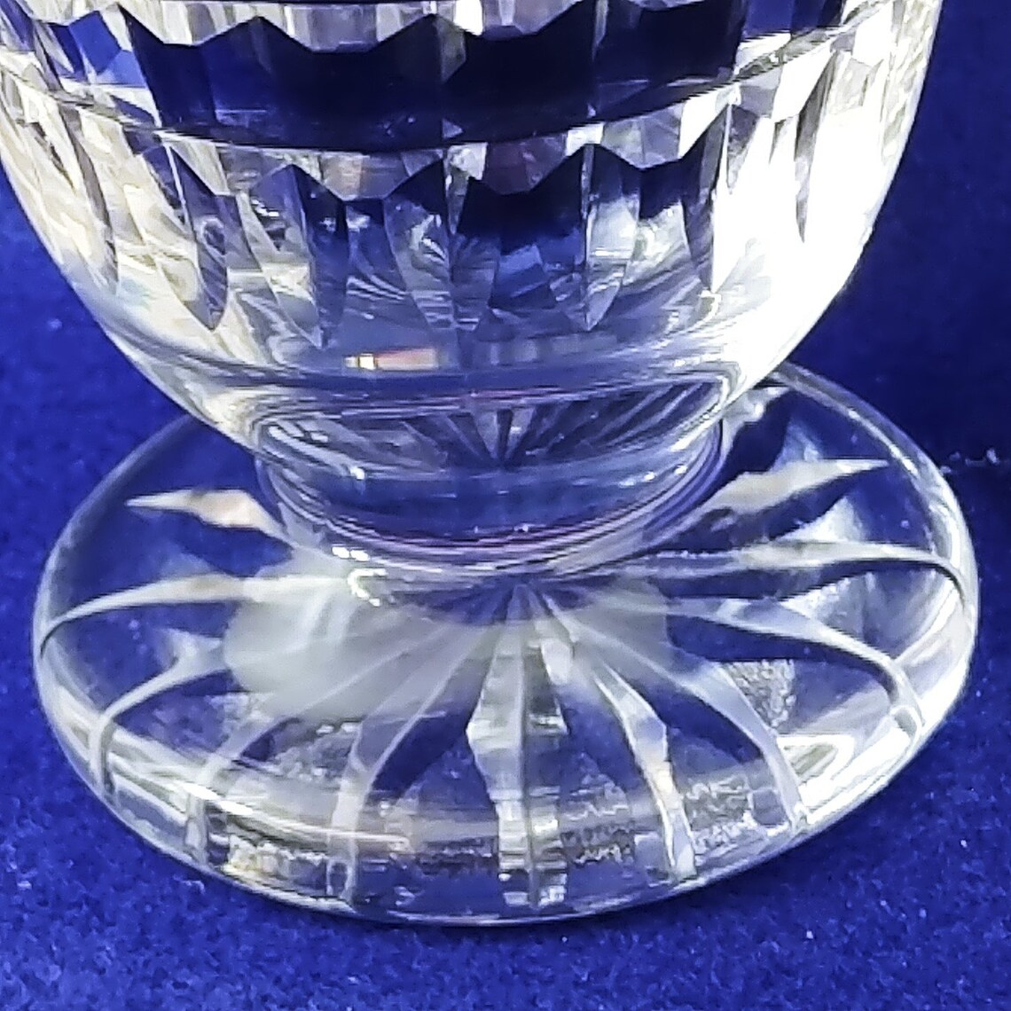 Waterford Crystal Pedestal Vase Modern Design Cuts Hallmarked Etsy