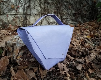 Lavendar Leather Hand Bag
