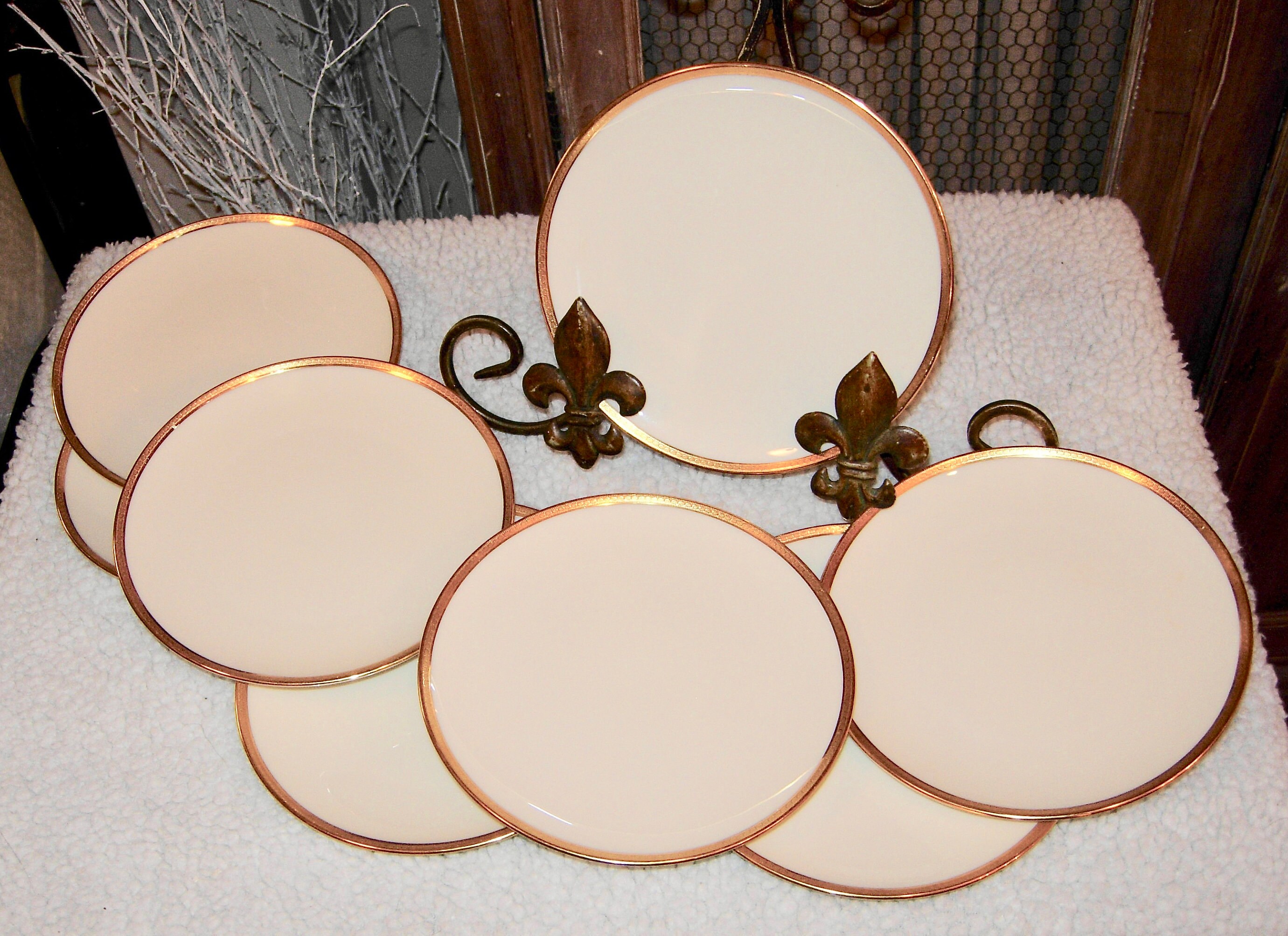 Lenox Gold Encrusted 8 Dessert Plates Etsy