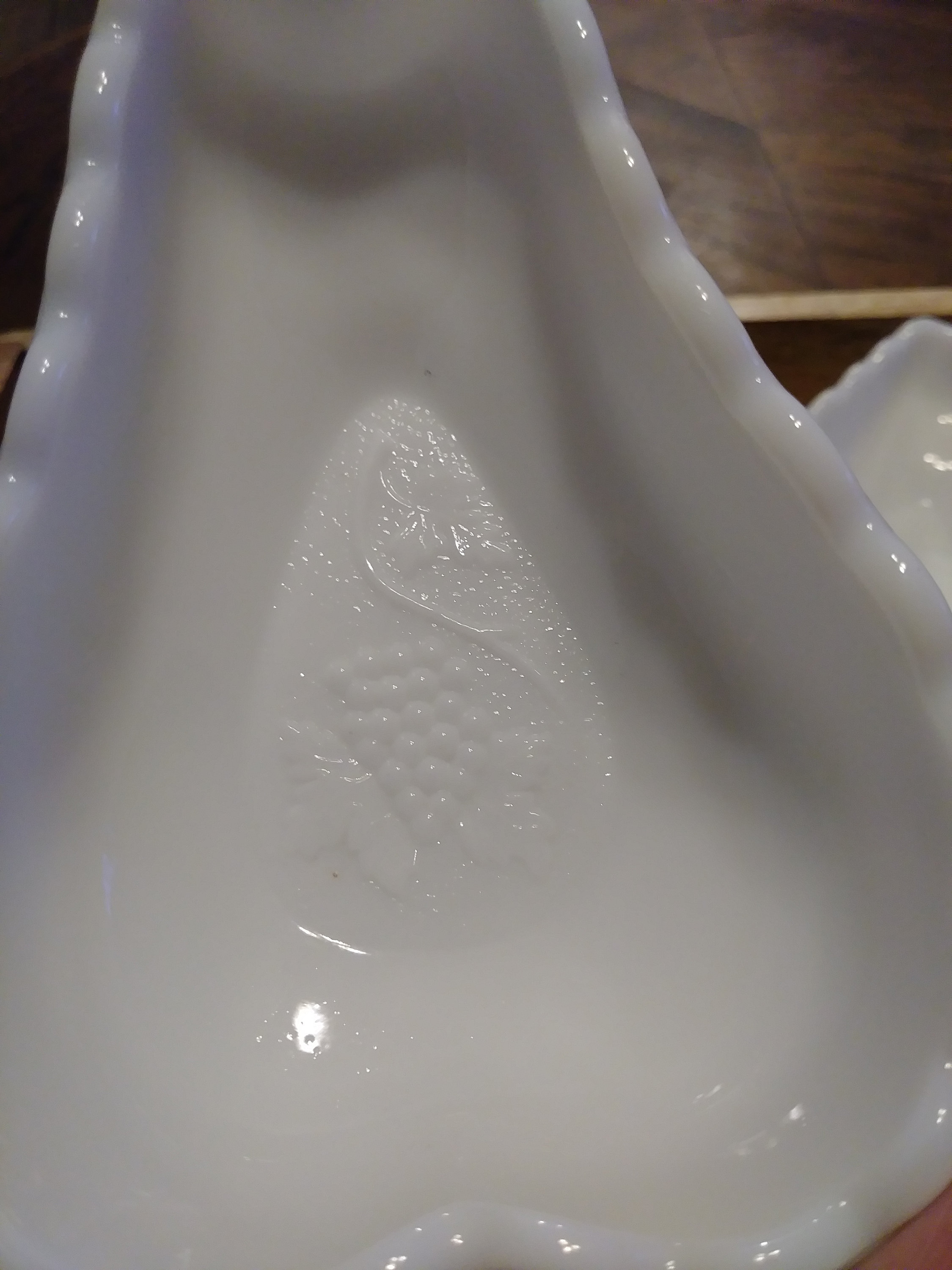 Milk Glass Fruit Dishes. Three Vintage Pear Shaped Dessert Etsy