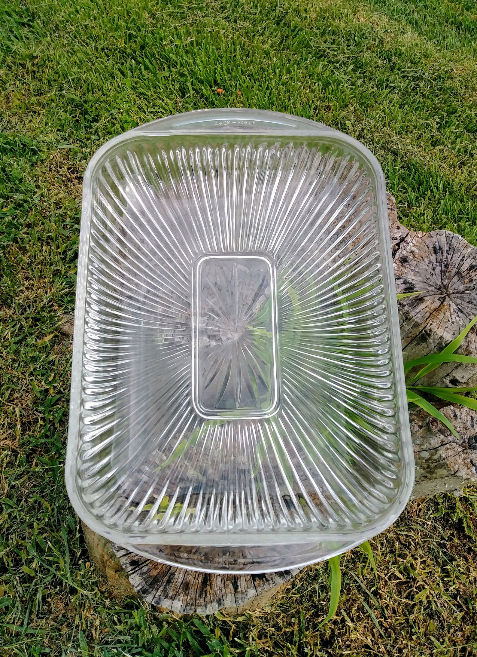 Glass lasagna dish. Elegant cut glass 13 x 9 oven Etsy