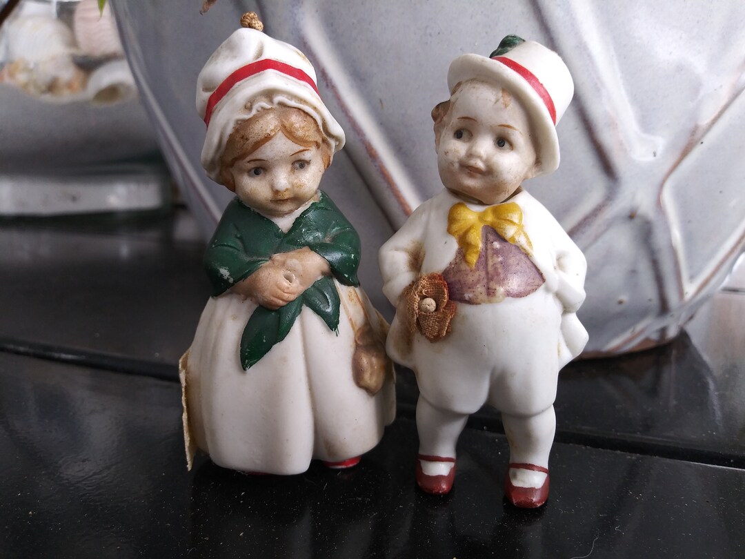 Antique Nodder Dolls. Two German Bisque Figurines With Moveabe Etsy