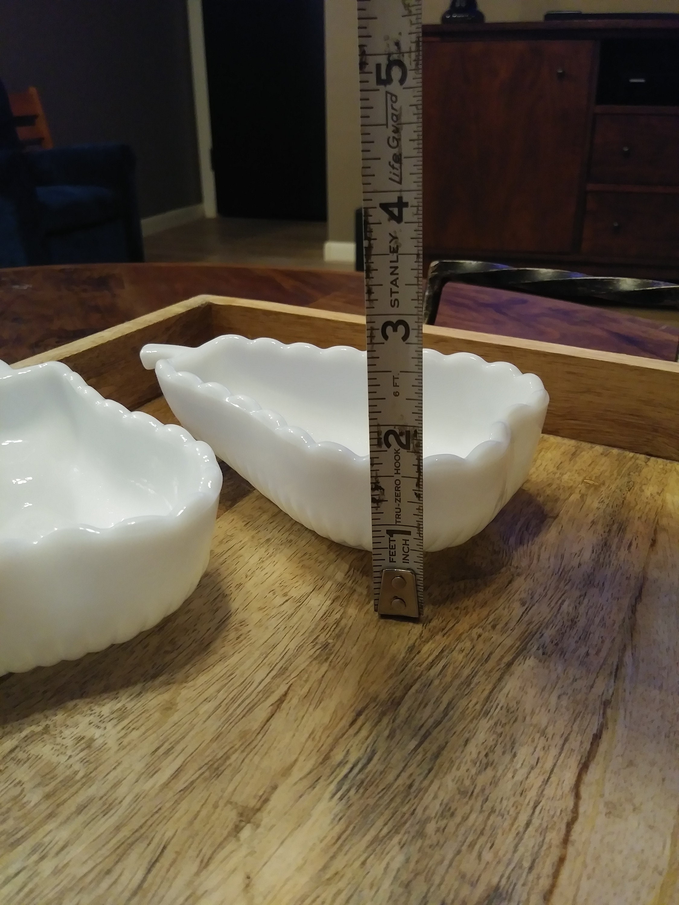 Milk Glass Fruit Dishes. Three Vintage Pear Shaped Dessert Etsy