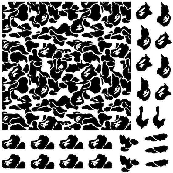 bape camo stencil etsy