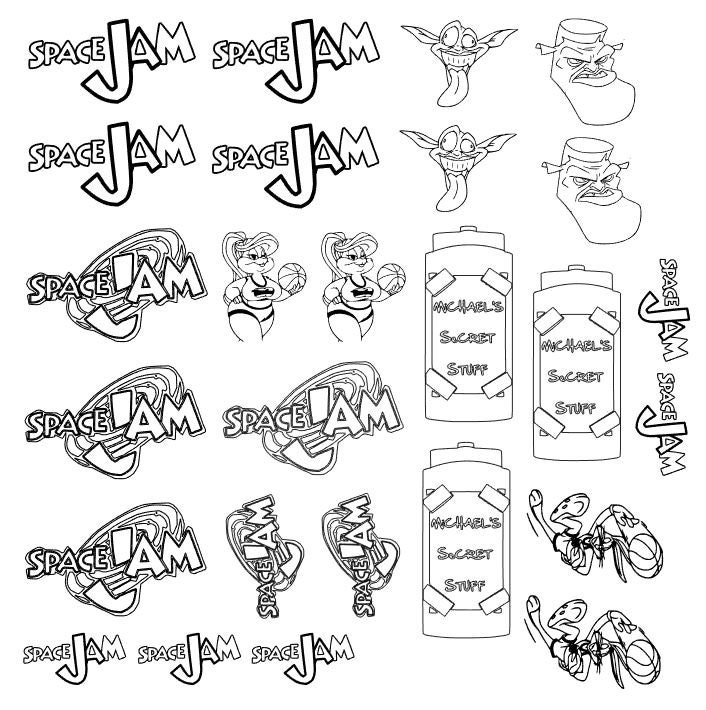 space jam 2 stencils etsy