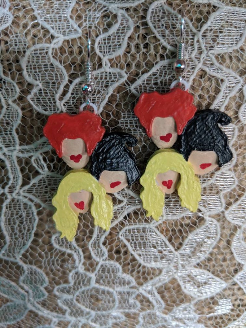 Hocus Pocus Sanderson Sister Halloween Dangle Earrings Etsy