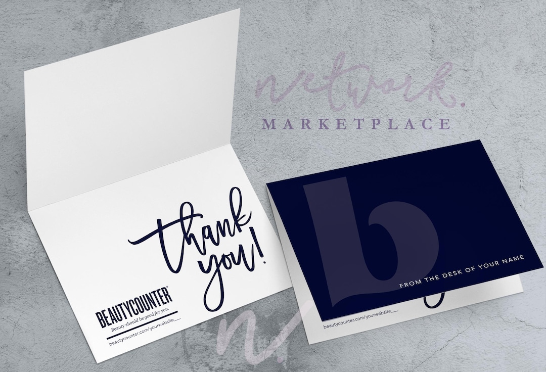 Beautycounter Thank You Card Printable Greeting Card Personalized for ...