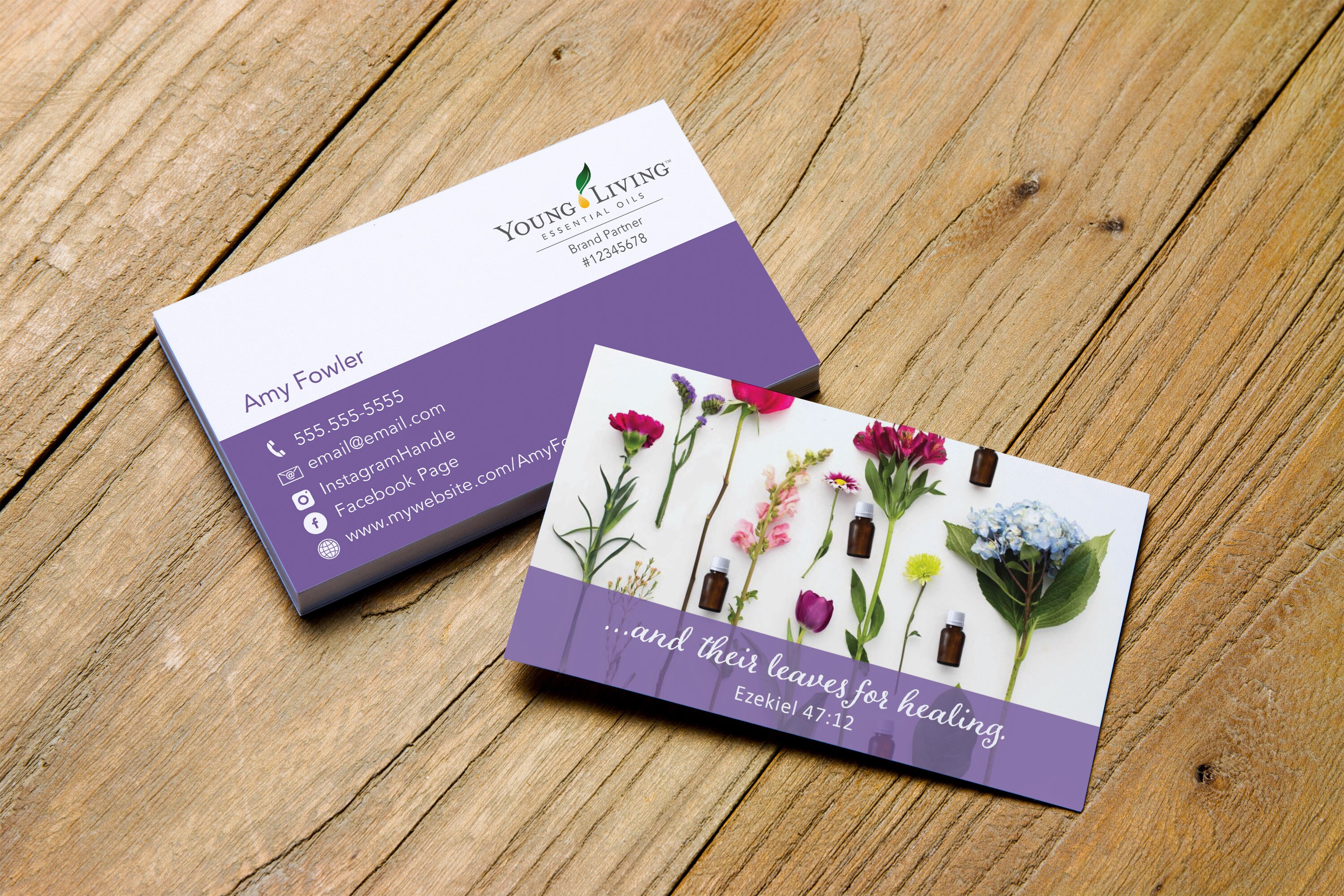 Ezekiel 47:12 Bible Scripture Business Card Leaves for - Etsy Finland