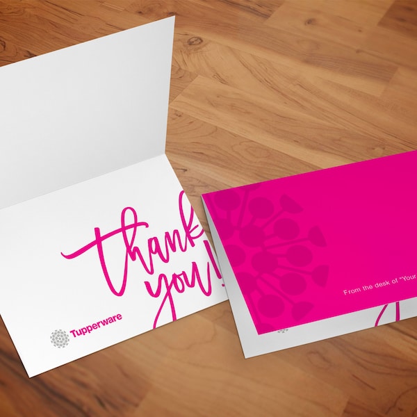 Tupperware Thank You Card > Printable Design > Personalized for Independent Consultants