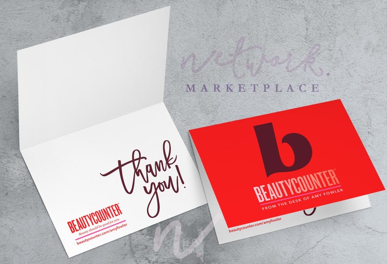 Beautycounter Thank You Card Printable Greeting Card Personalized for ...