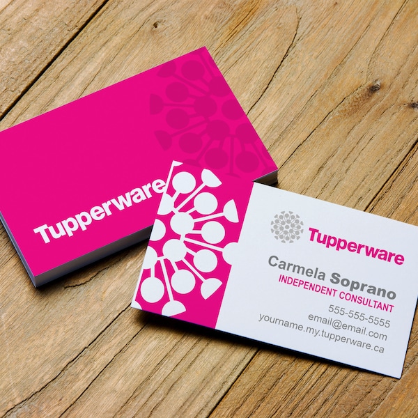 Tupperware Business Card > Printable Double-sided Design > Personalized for Independent Consultants