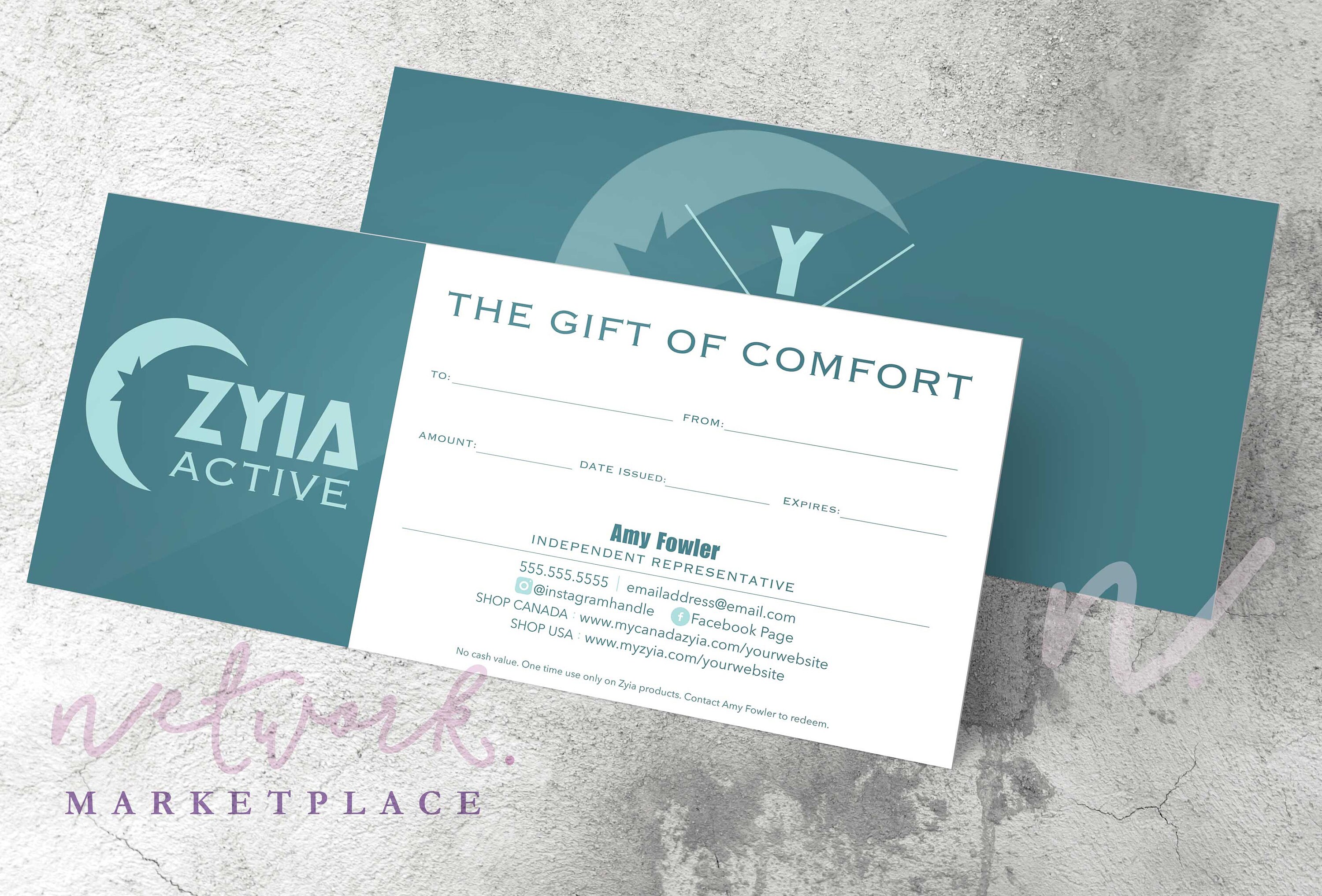 Zyia Gift Certificate Printable 8.25 X 3.75 - Etsy Finland