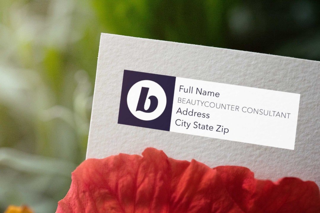 Beautycounter Return Address Label Printable Design Personalized Mailing Label for Independent