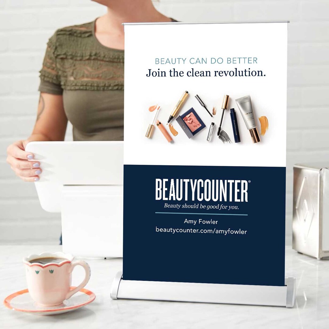 Beautycounter Banner Table Top Banner Printable 11.5 X 18 Retractable