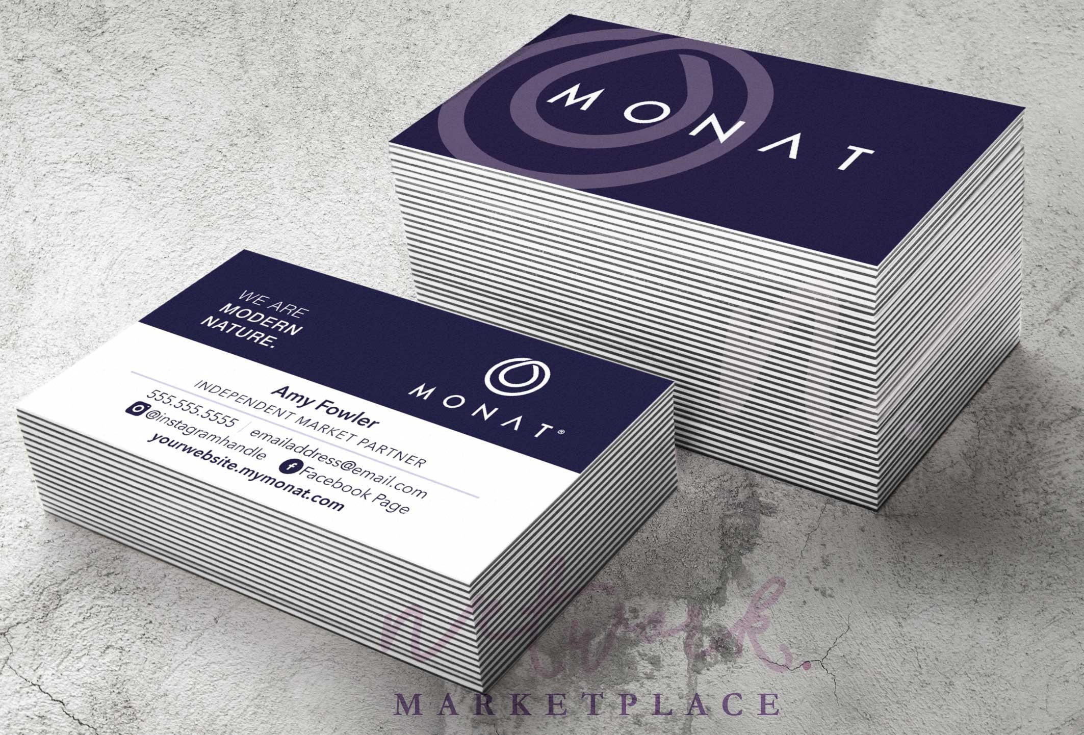Monat Printable Business Card Printable Double-sided - Etsy
