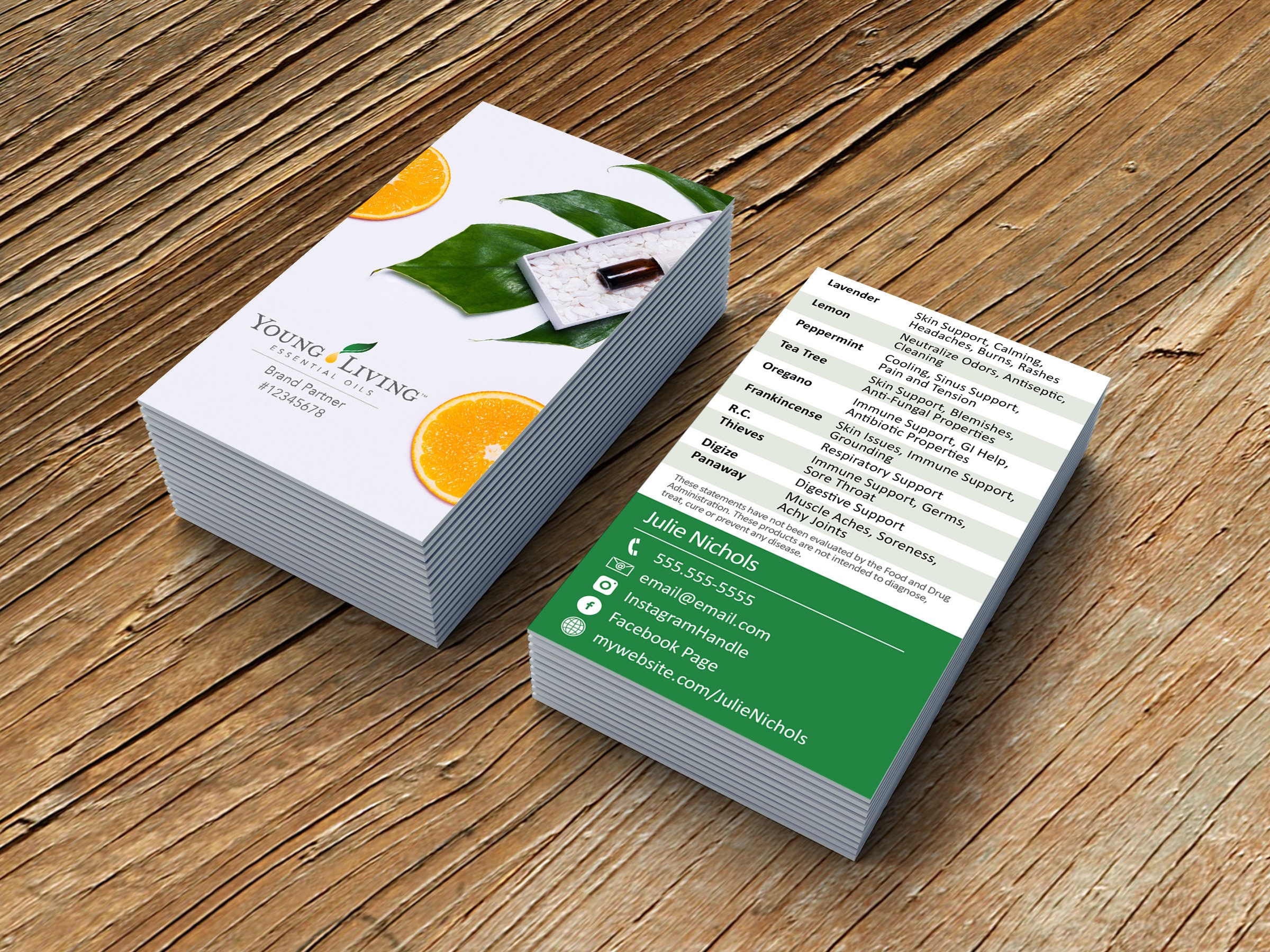 Buy Essential Oil Business Card Printable Personalized Online in India -  Etsy