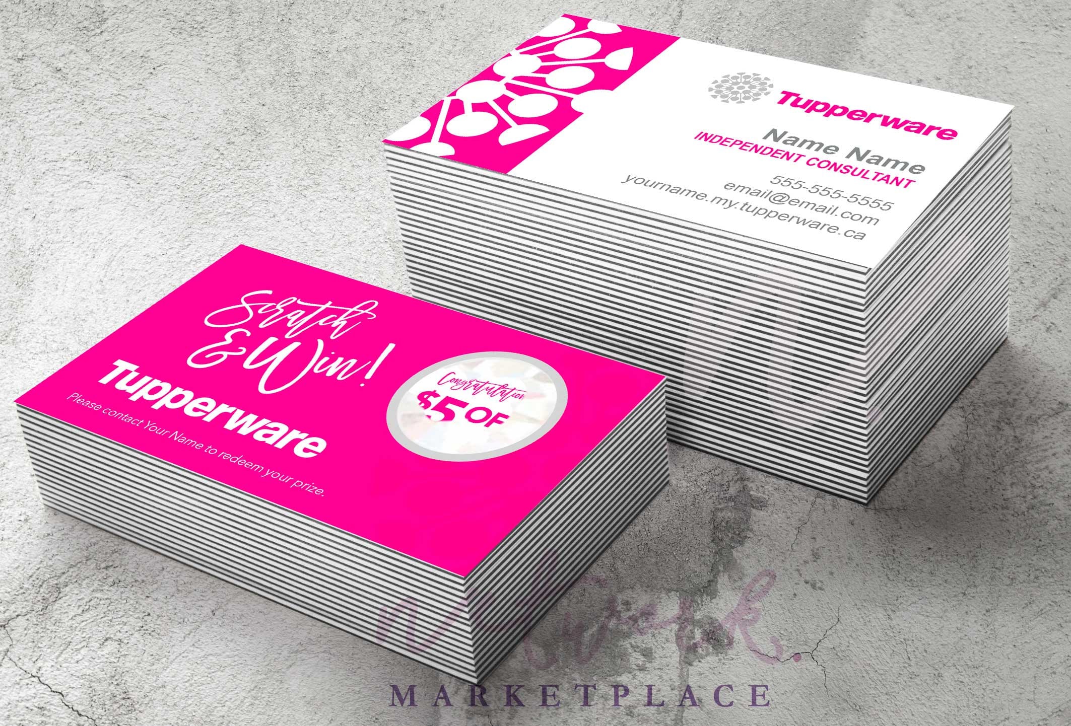Buy Tupperware Scratch & Win Business Cards Online in India - Etsy