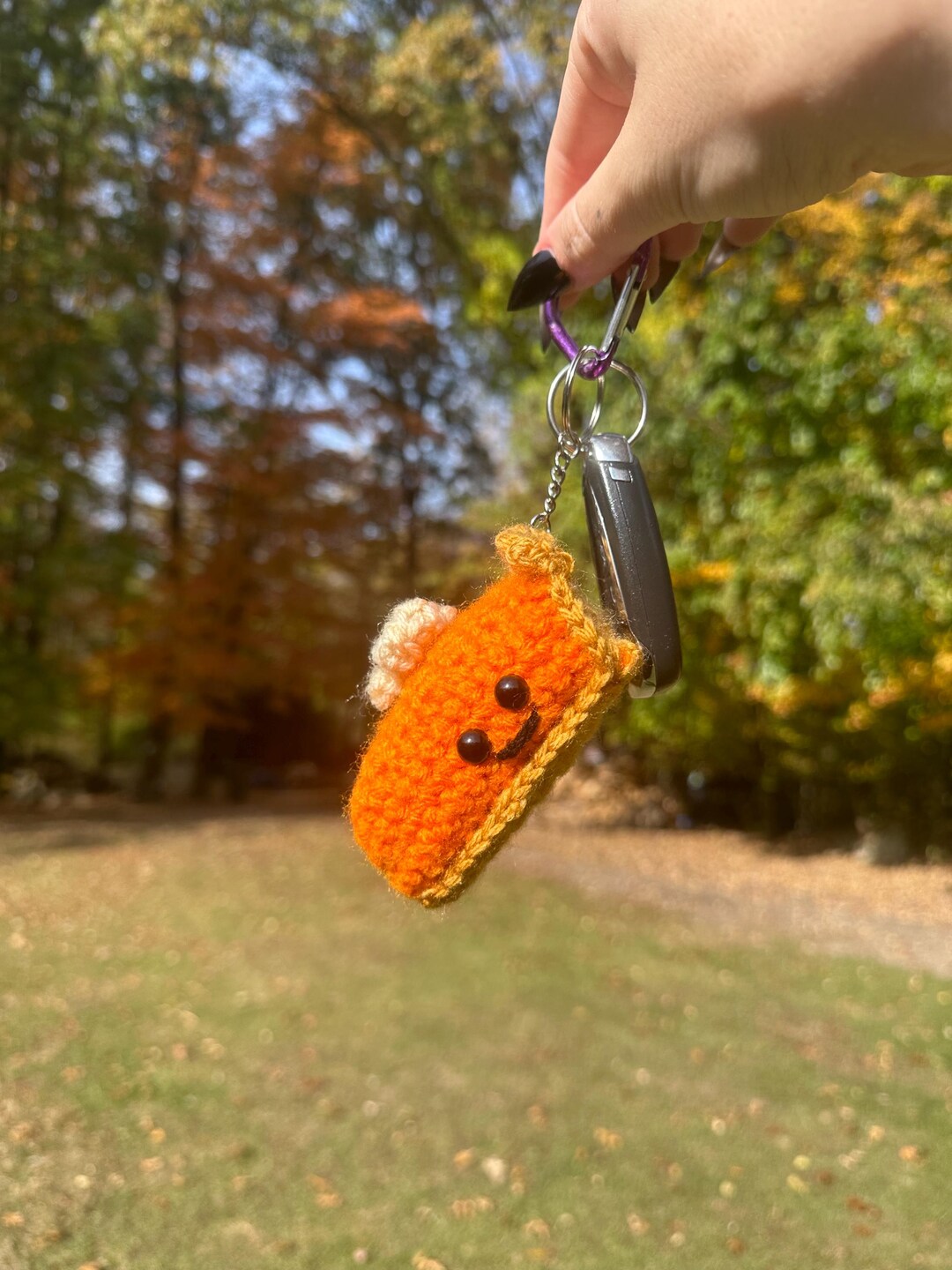 Mini Pumpkin Pie Keychain - Etsy
