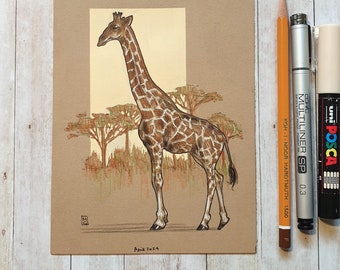 Original drawing - Giraffe