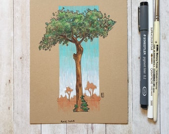 Original drawing - Brazil Nut Tree