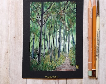 Original drawing - Woodland Path
