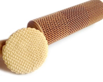 Rodillo en relieve, Rodillo grabado, Rodillo decorativo, Rodillo para galletas, Galleta para hornear, Regalo de inauguración de la casa, Herramientas de pastelería, Molde de madera