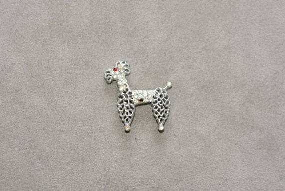 Poodle Brooch 50s 60s Poodle Pin