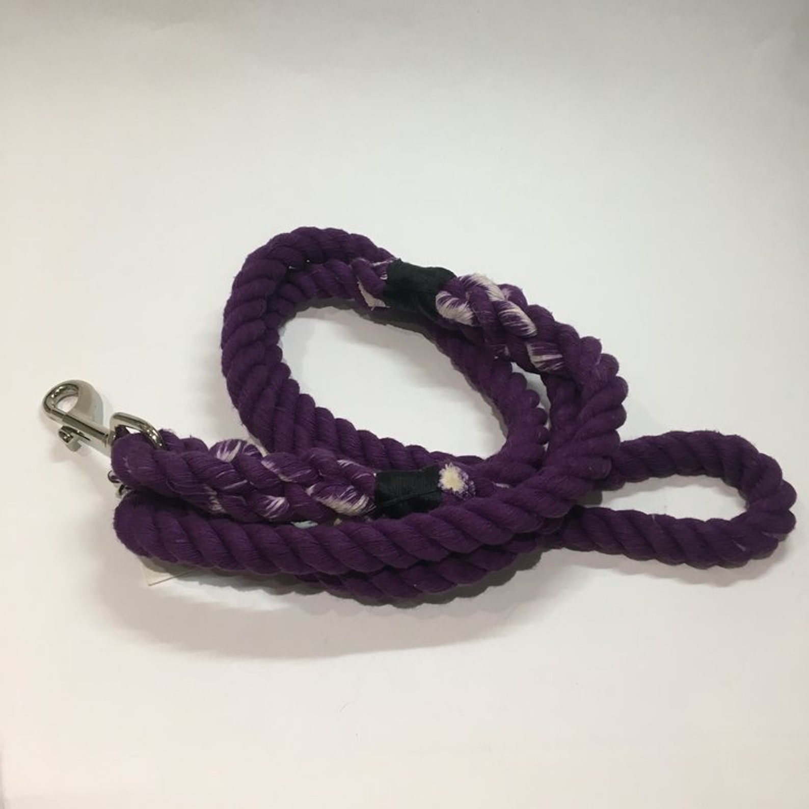 Purple Cotton Rope Leash Etsy