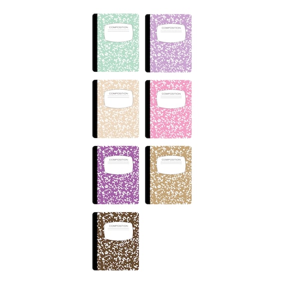 Composition Notebook Clipart Notebook Clip Art School Etsy